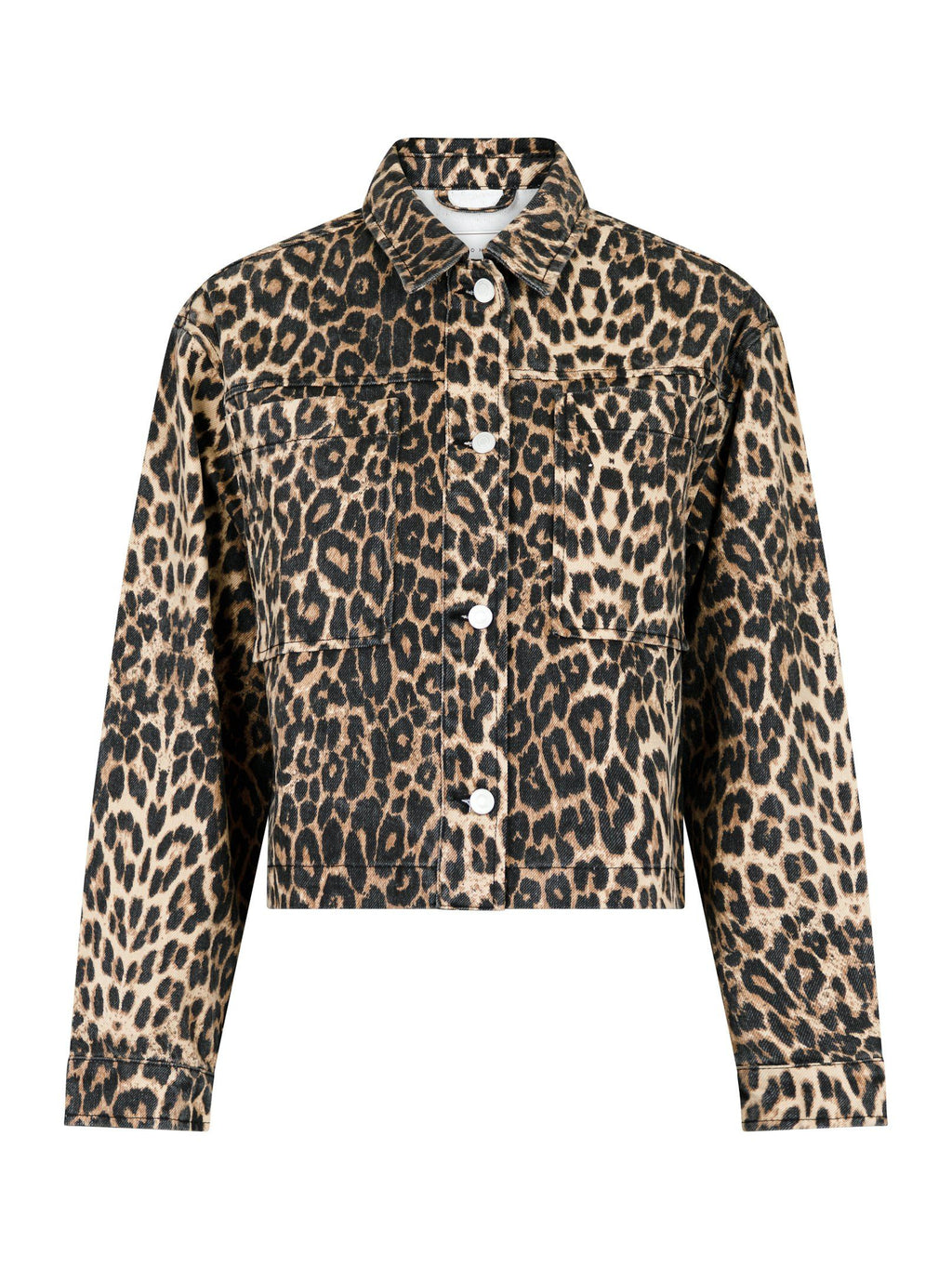 Cropped leopard print jacket deals