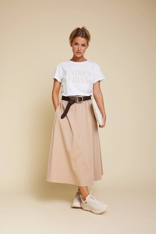 Line of Oslo Skirt Solid (Latte)