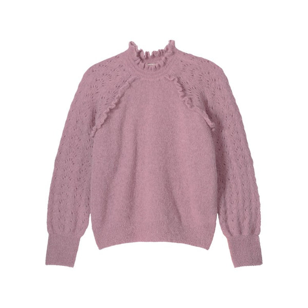 Summum Woman Knit Sweatshirt - Mauve or Latte