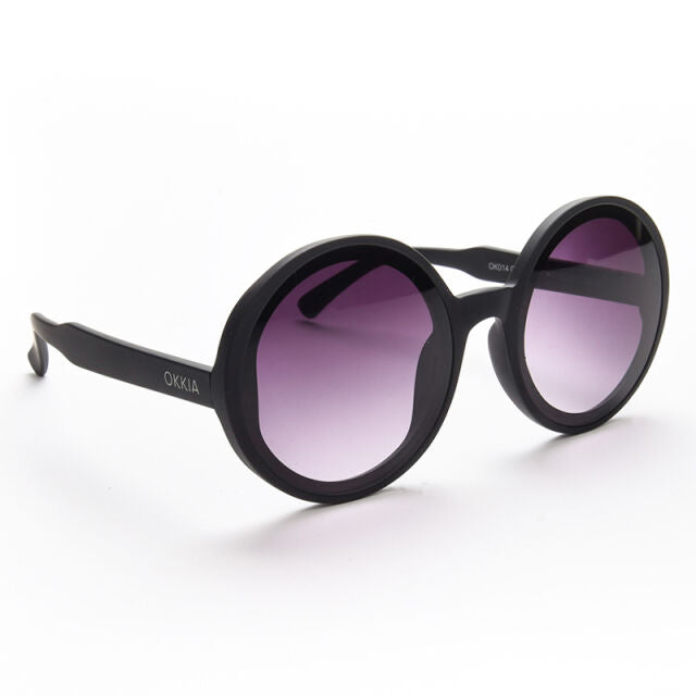 OKKIA Sunglasses Round Lens (Black)