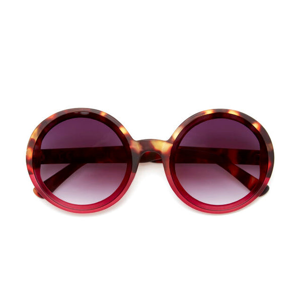 OKKIA Sunglasses Round Lens (Deep Pink & Tortoise Shell)