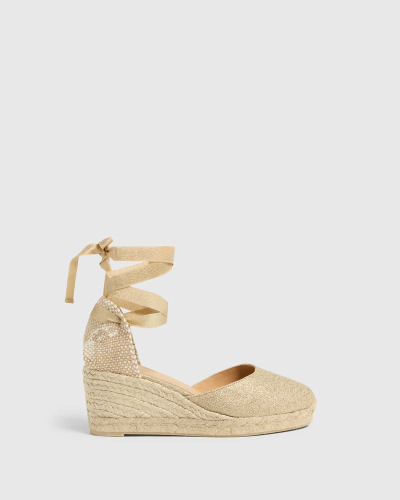 Castaner Carina Espadrille Wedges (gold)