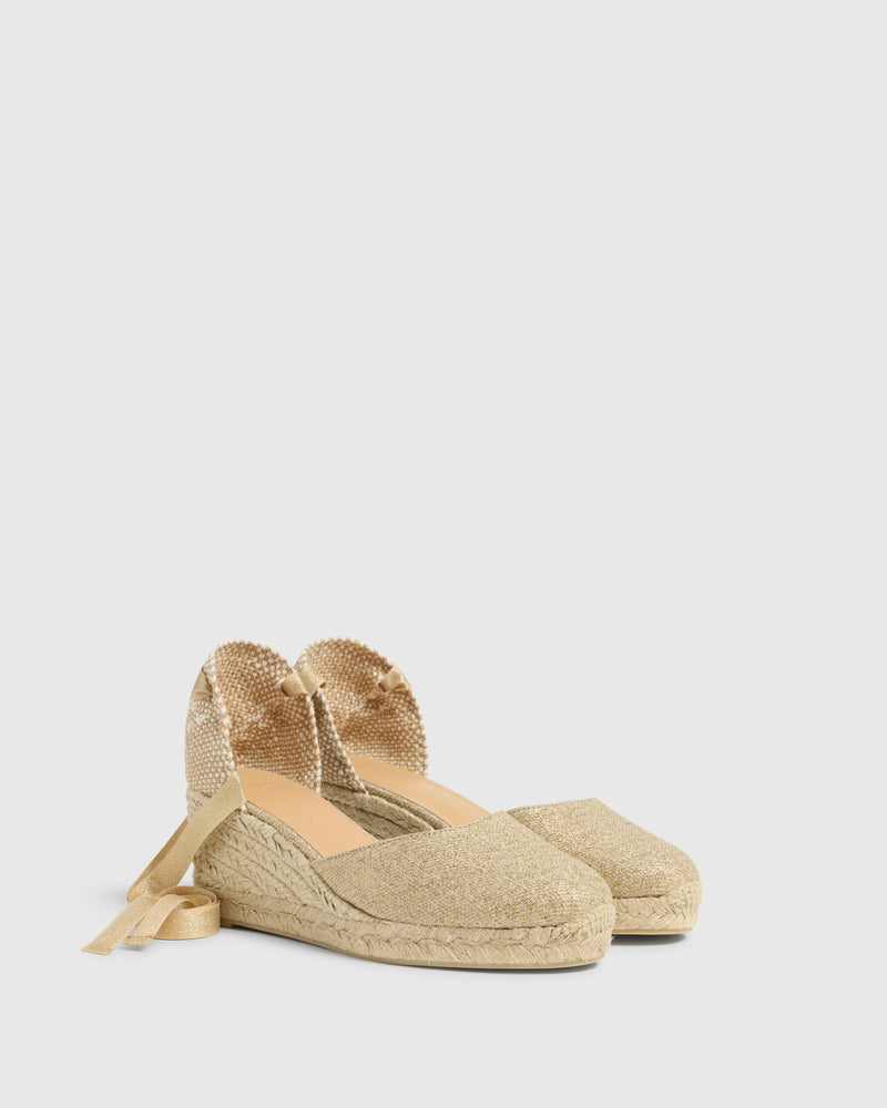 Castaner Carina Espadrille Wedges (gold)