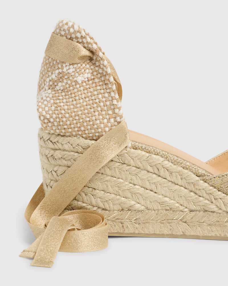 Castaner Carina Espadrille Wedges (gold)