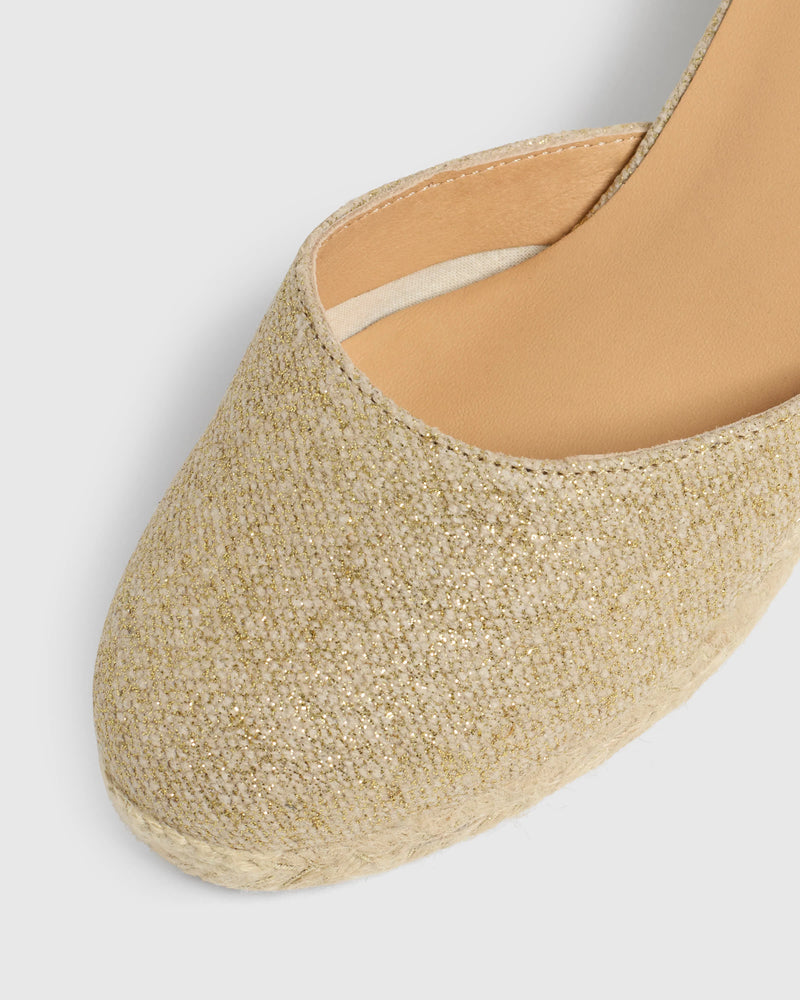 Castaner Carina Espadrille Wedges (gold)