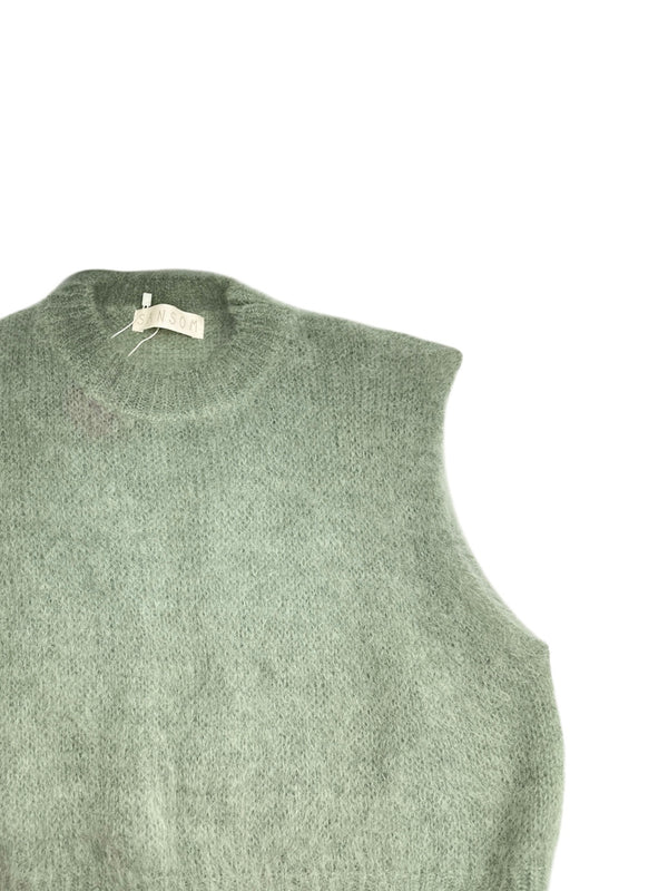 KID Knitwear Collection - Mohair tank (Old sage)