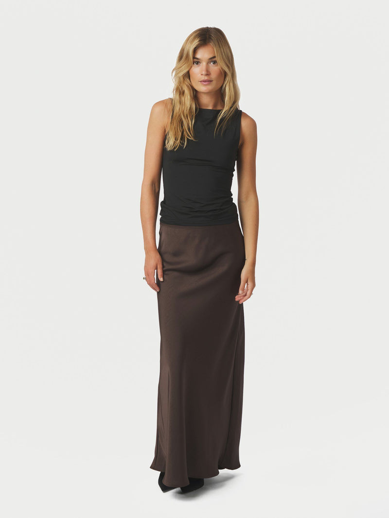 Neo Noir Vicky Skirt (Dark Brown)