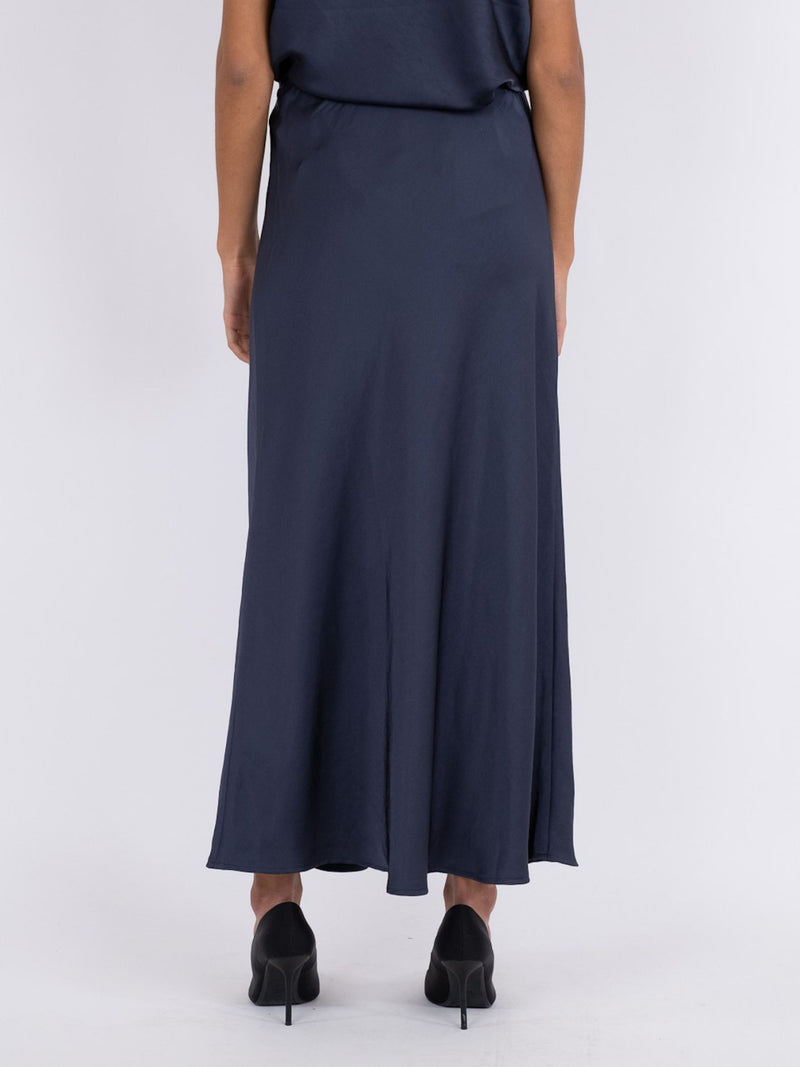 Neo Noir Vicky Heavy Sateen Skirt Midnight blue