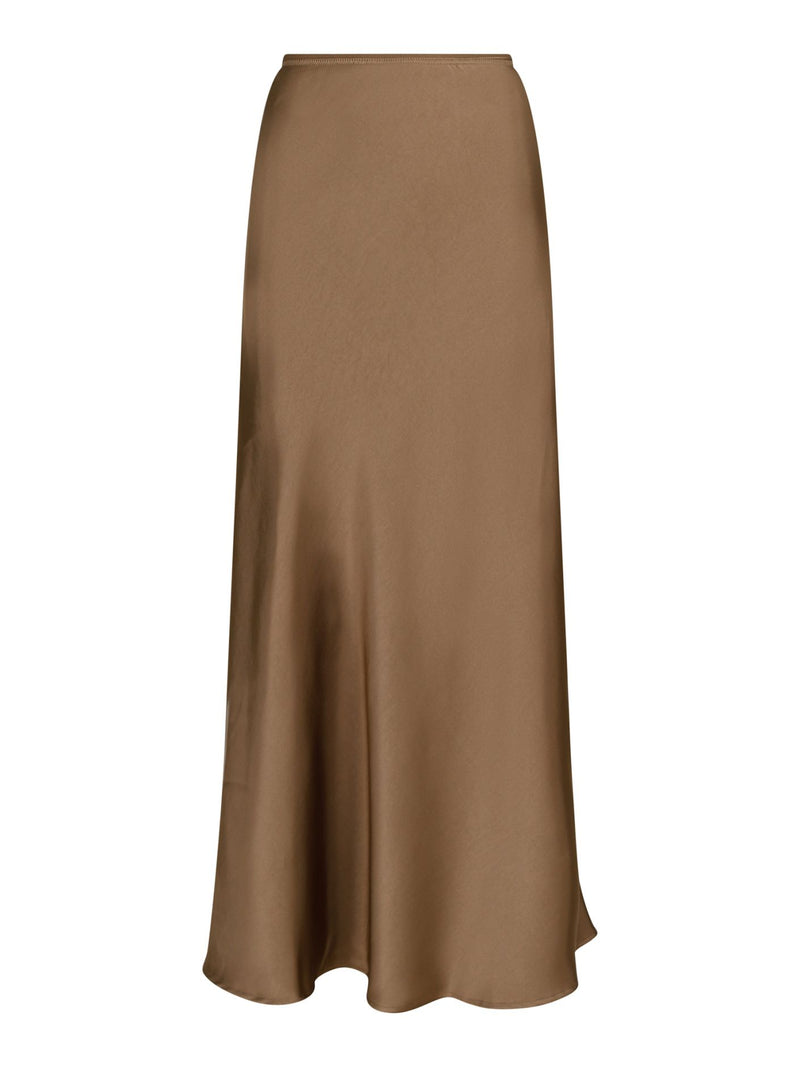 Heavy Sateen Skirt Taupe