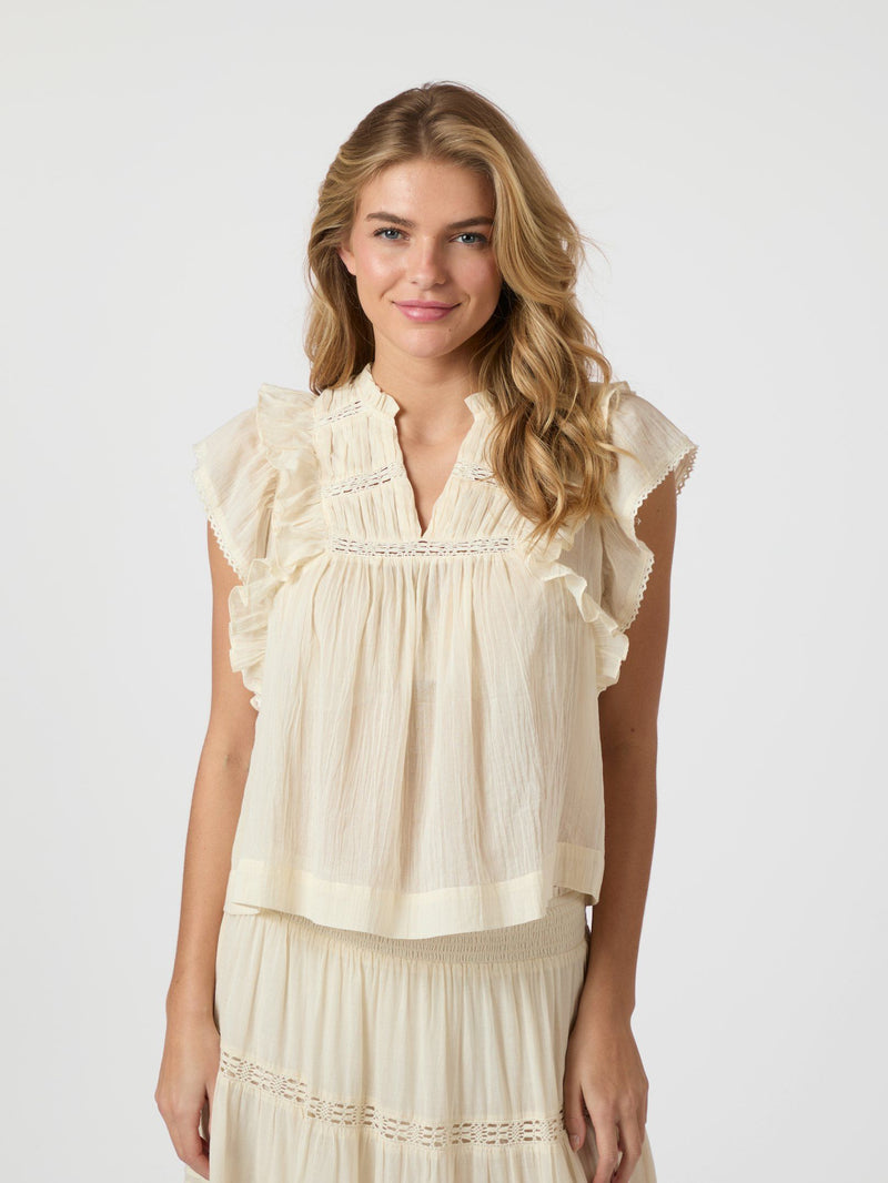 Neo Noir Jayla blouse (light yellow)