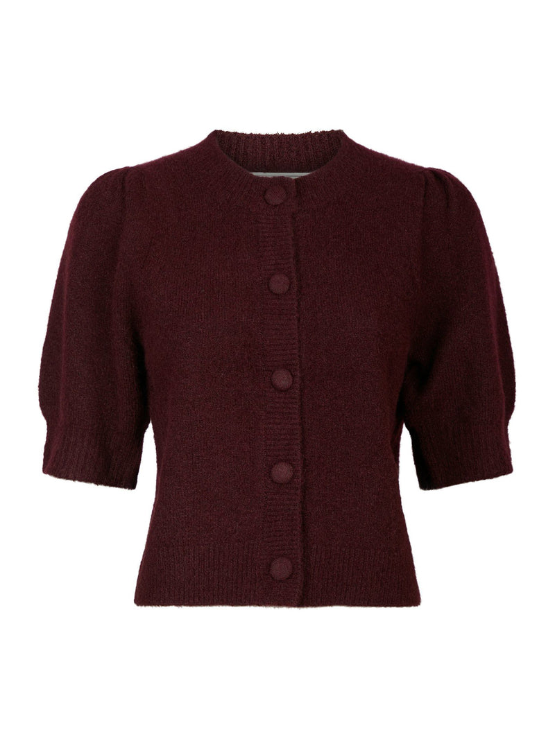 Neo Noir Trudy Knit Cardigan (burgundy)