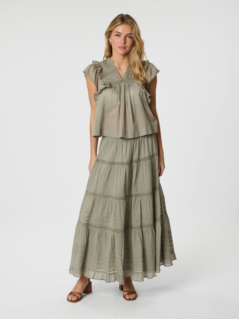 Neo Noir Felicia Skirt (smoke green)
