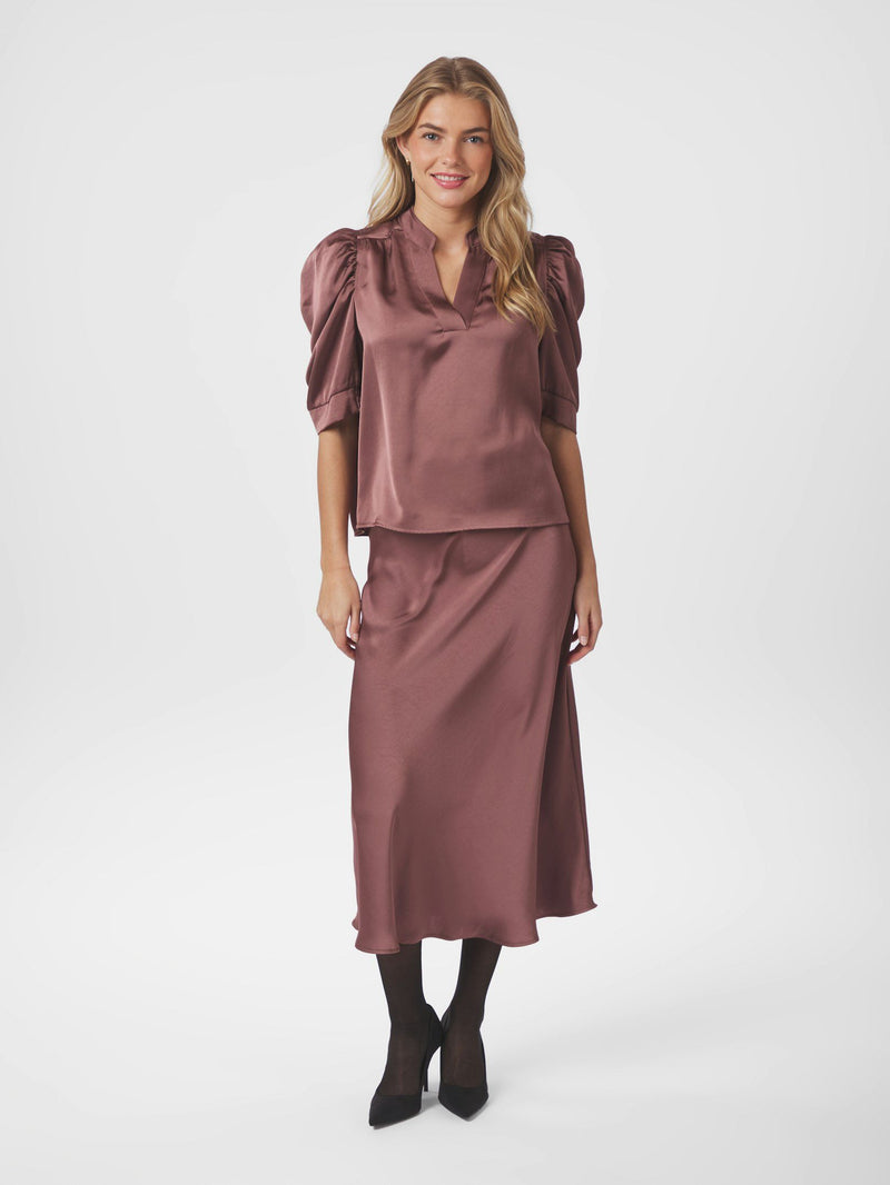 Neo Noir Roella blouse (dark rose)