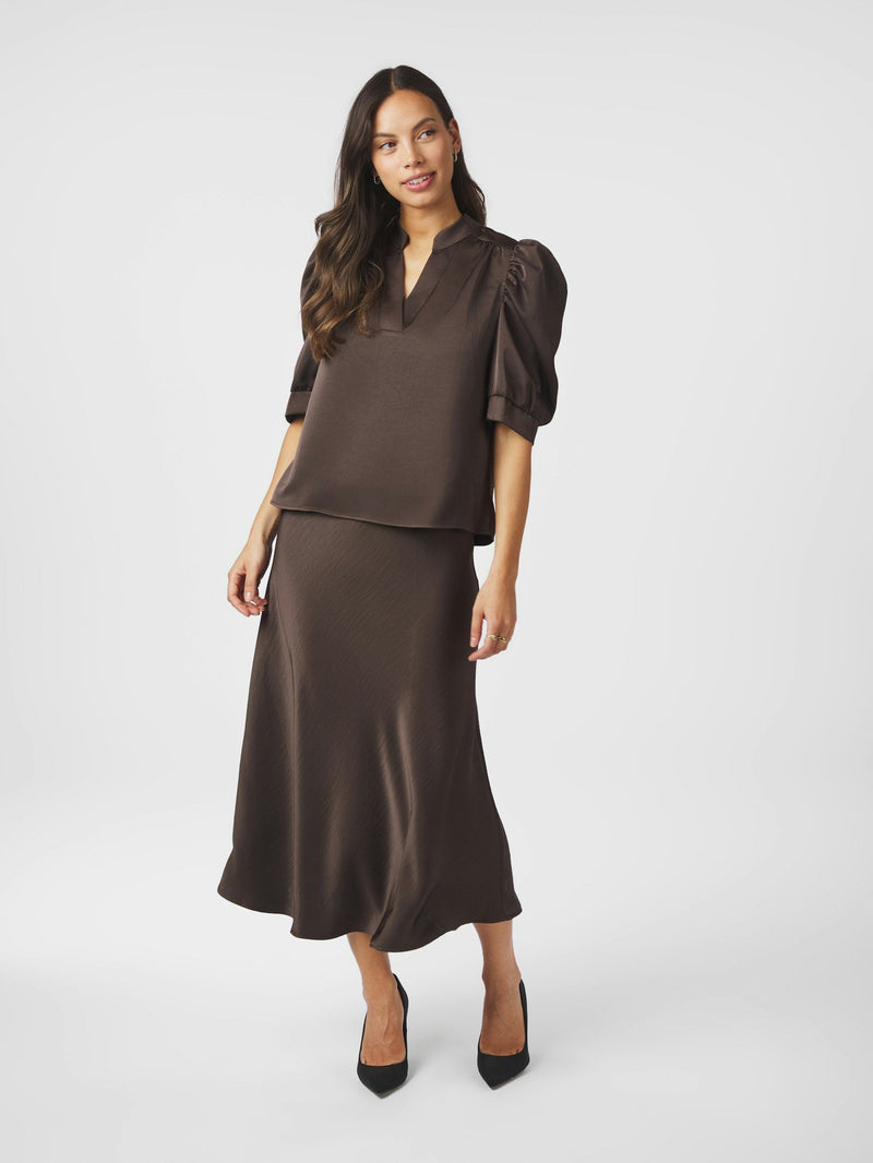 Neo Noir Roella blouse (dark brown)