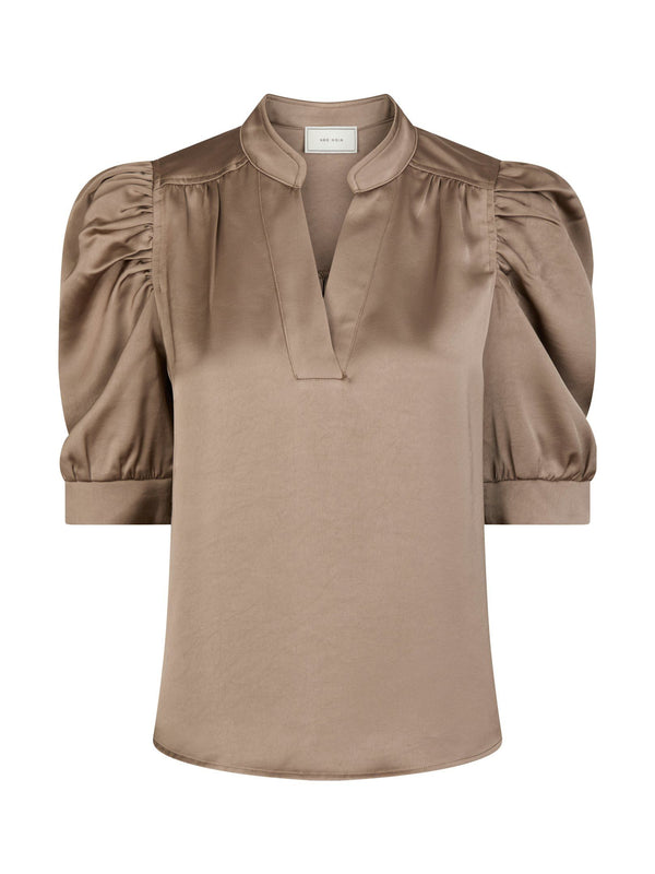 Neo Noir Roella blouse (dark taupe)