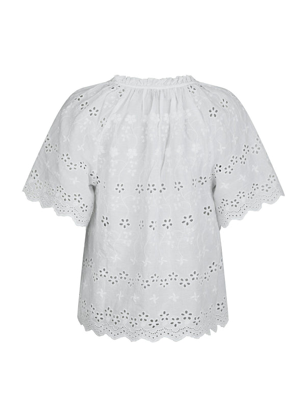 Neo Noir Odet Embroidered blouse (white)