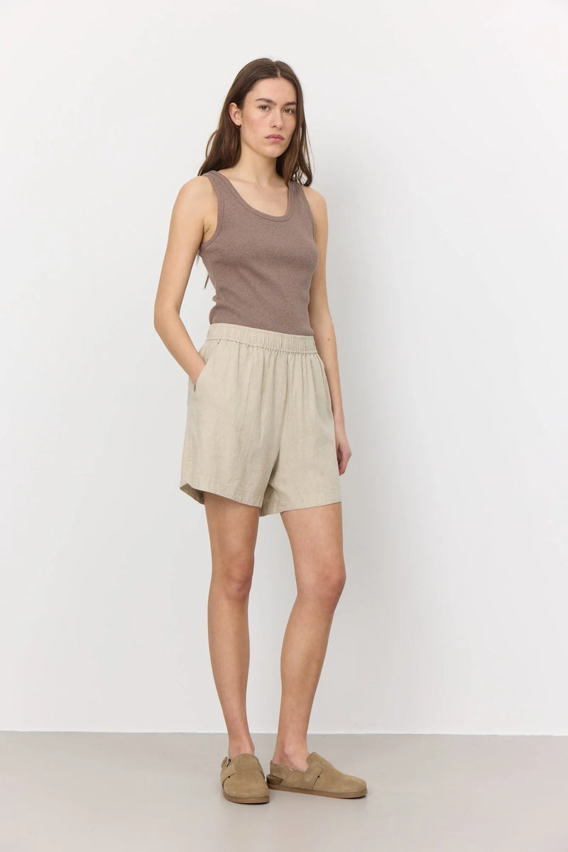 Levete Room linen shorts (sand)