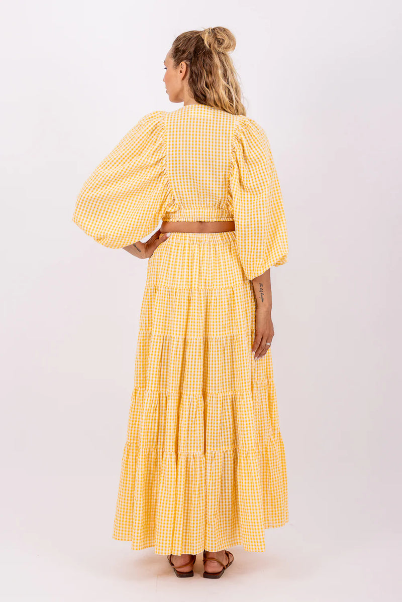 Sundress Odette Skirt (yellow gingham)