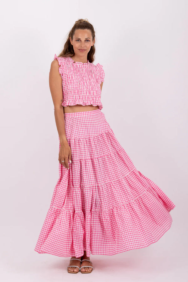 Sundress Malone top (Pink gingham)