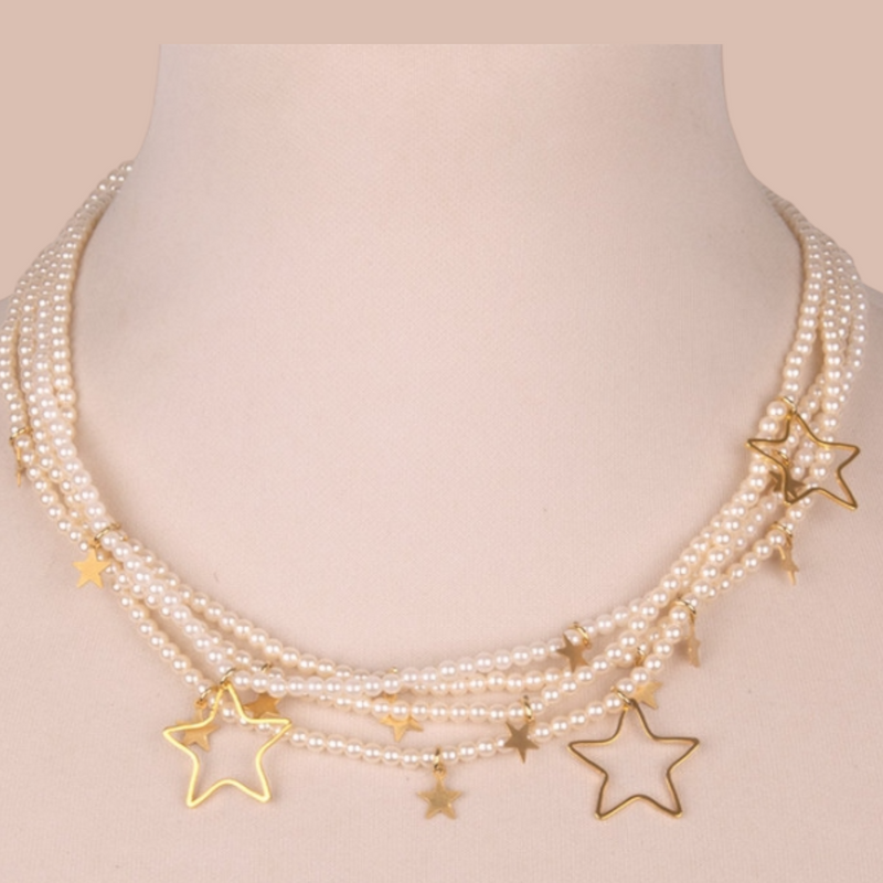 Beads and Star necklace
