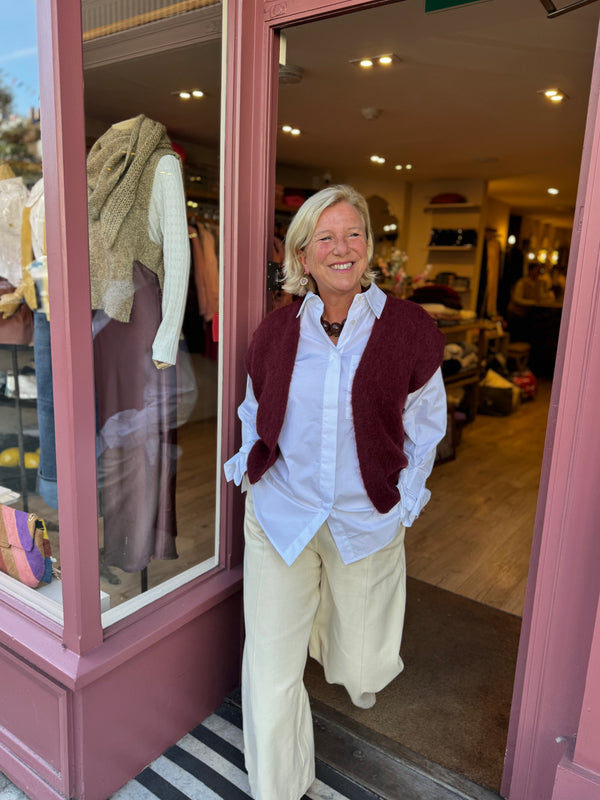 Bordeaux Knitted Gilet