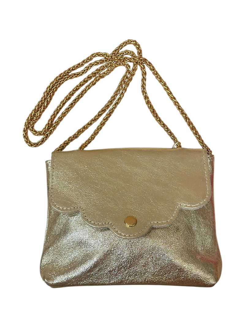 Mini Gold Metallic Leather Bag
