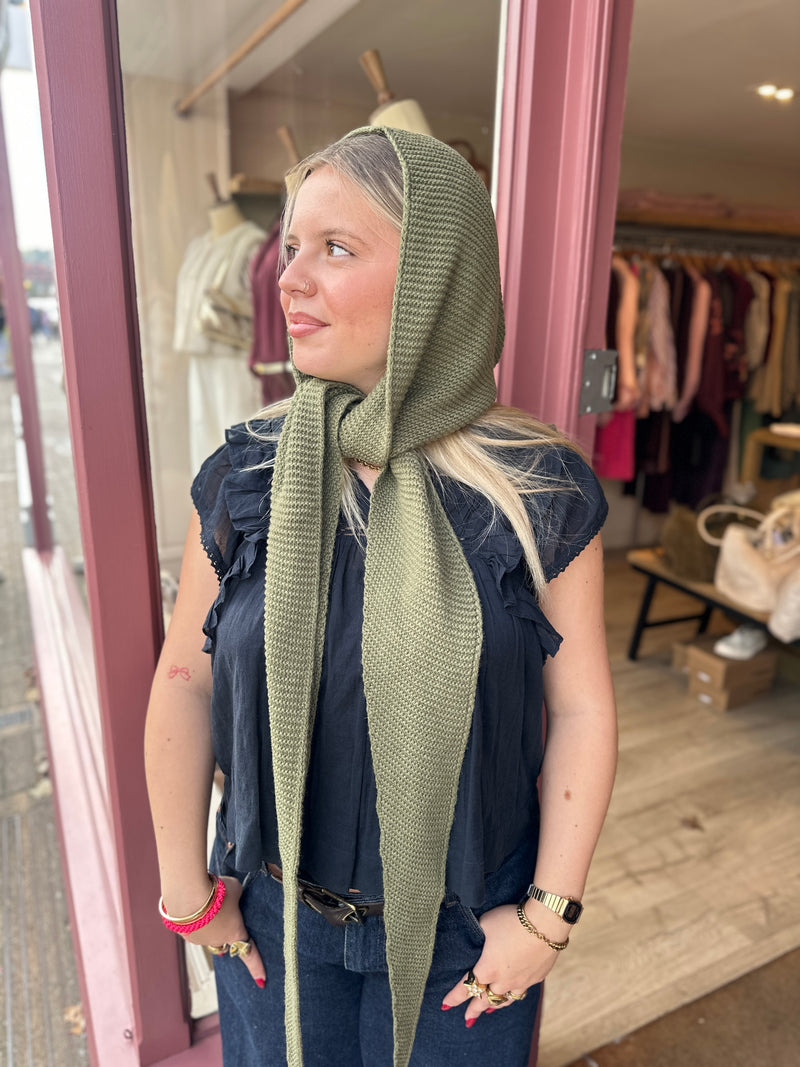 Hooded Scarf (Khaki)