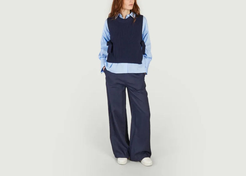 Humility Navy Sleeveless Knit