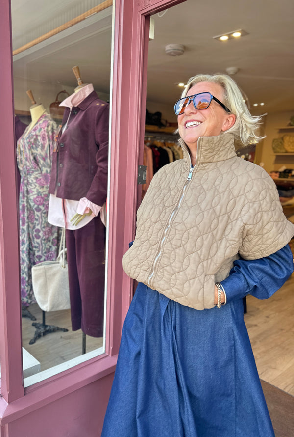 Edie Quilted Gilet (brown)