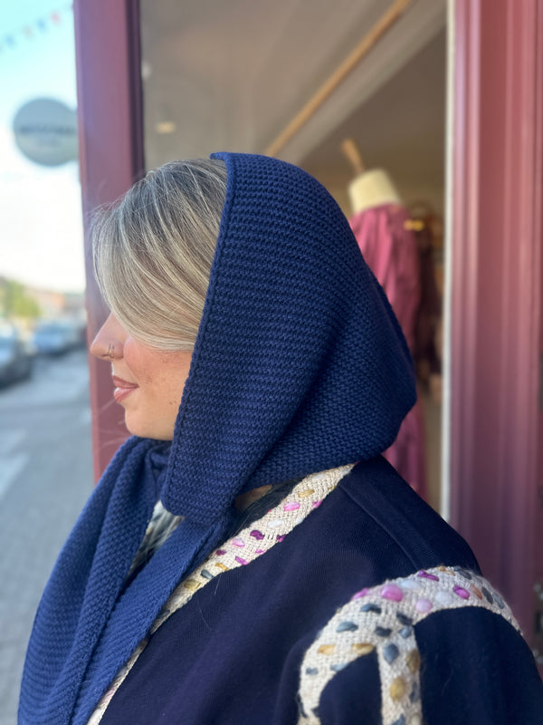 Hooded Scarf (Navy)