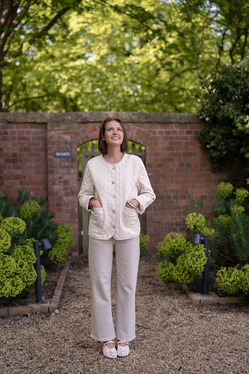 Lara Jane quilted jacket (buttermilk yellow)