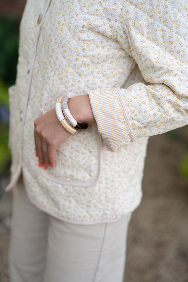 Lara Jane quilted jacket (buttermilk yellow)