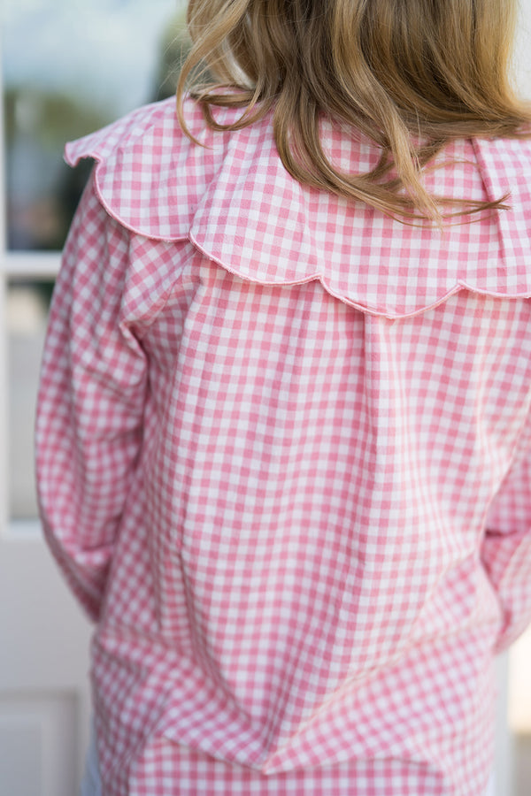 Sarah Blouse (Pink Gingham)