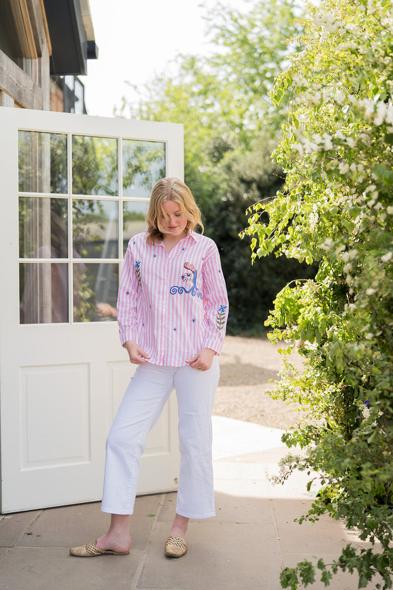 Clemmie Shirt (pink stripe)
