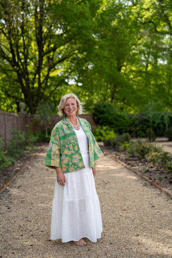 White Broderie skirt