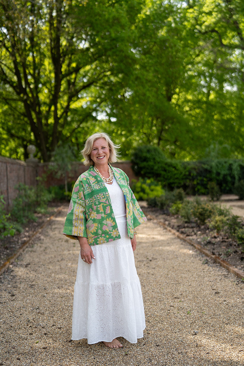 White Broderie skirt