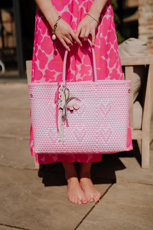 PUP Recycled Plastic Tote bag (Pink Hearts)