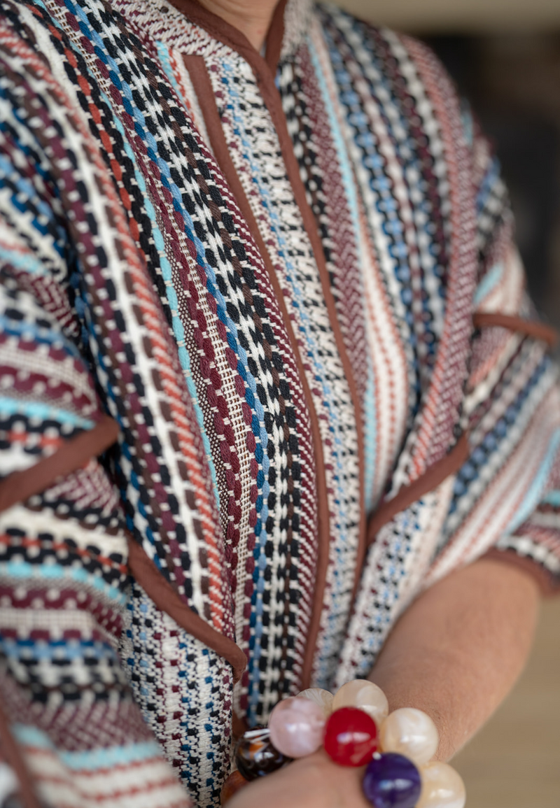 The Mosaic Layer - Woven Jacket-Gilet Hybrid