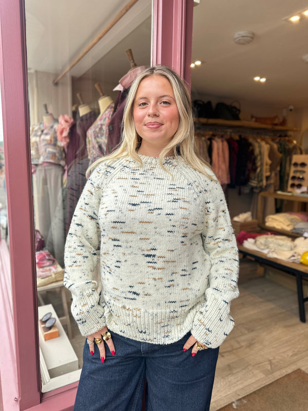 Maison Anje Cream Speckle Knit