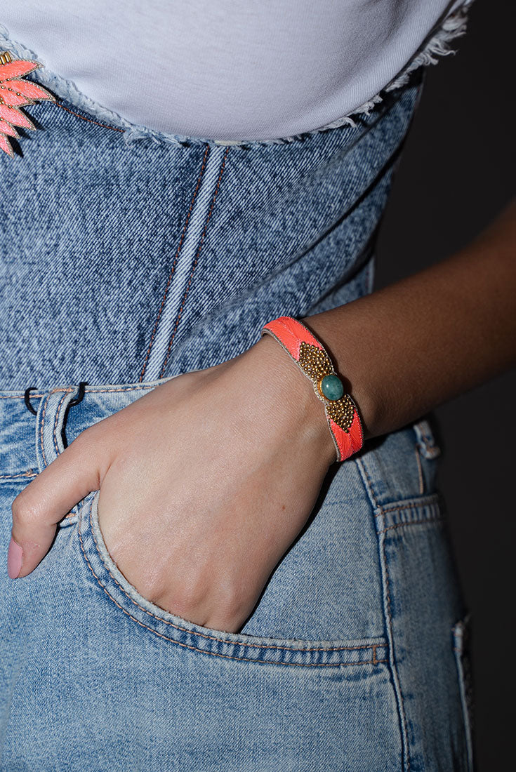 Nahua Braha bangle (coral)