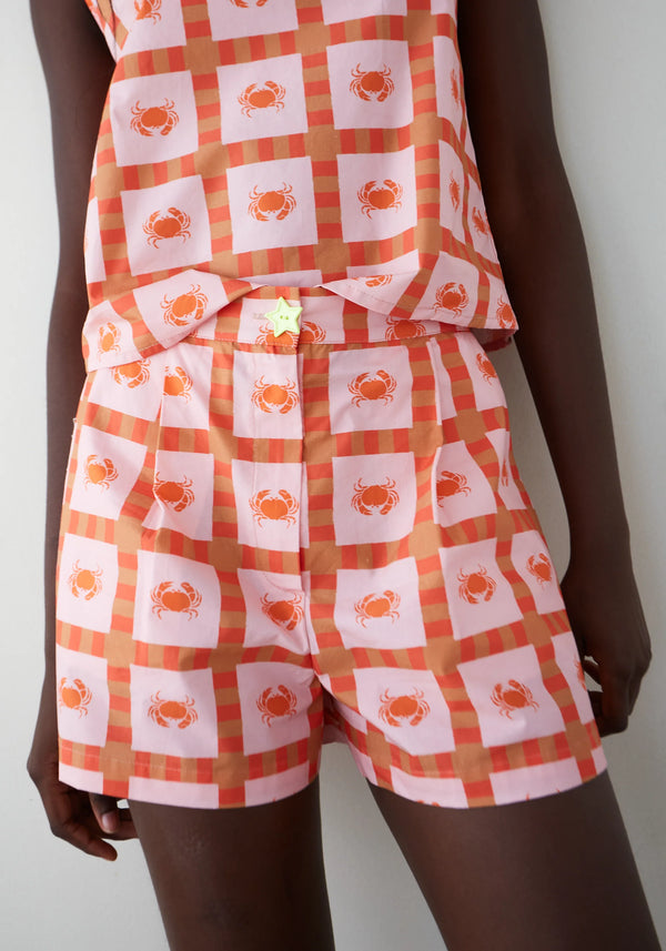 Dr Bloom Pink Crabs Rosa Shorts