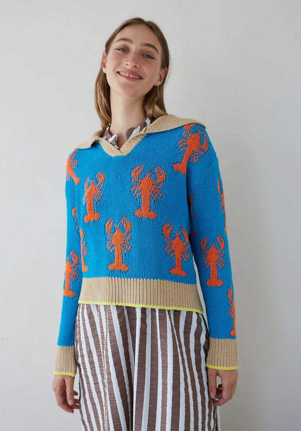 Dr Bloom Blue Lobster Sweater