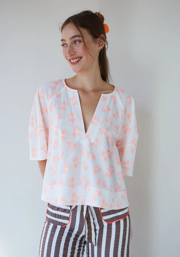Dr Bloom Neon Crabs Soplo Blouse