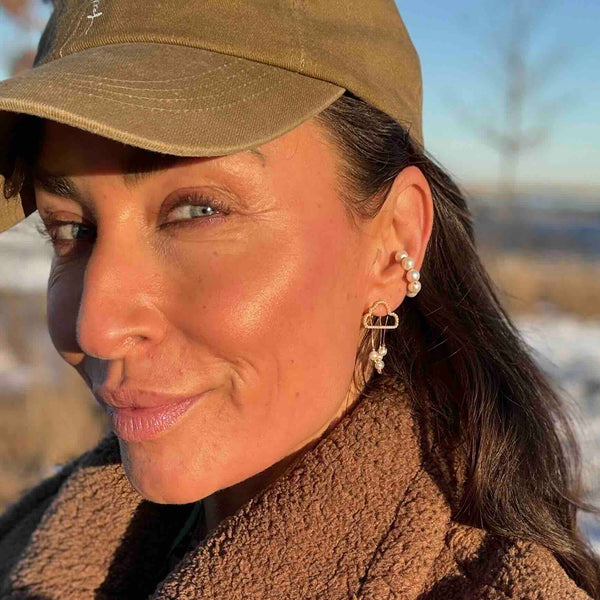 Dropps by Szhirley Pearly Cloud Earrings