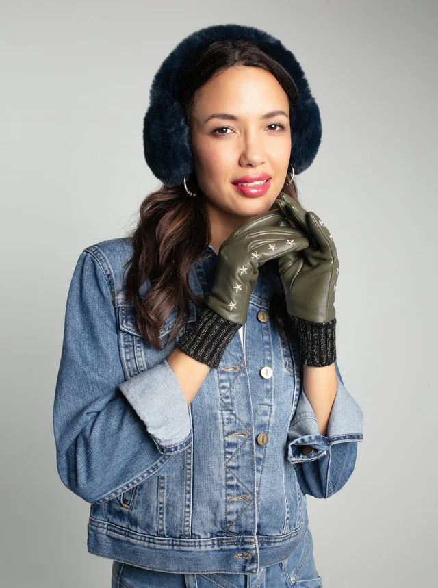 NOOKI ELVIS KHAKI LEATHER GLOVE