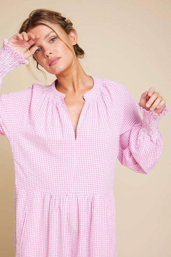 Line of Oslo Everyday Check Dress (Pink)