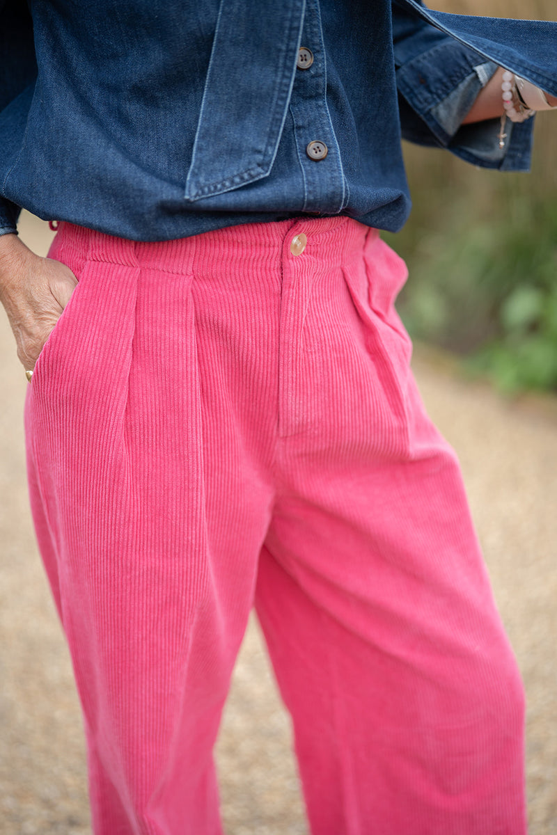 Hot Pink Wide Leg Cords