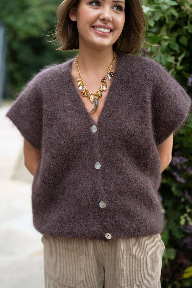 The Charmwell Collection: Brown Horn Charm Necklace