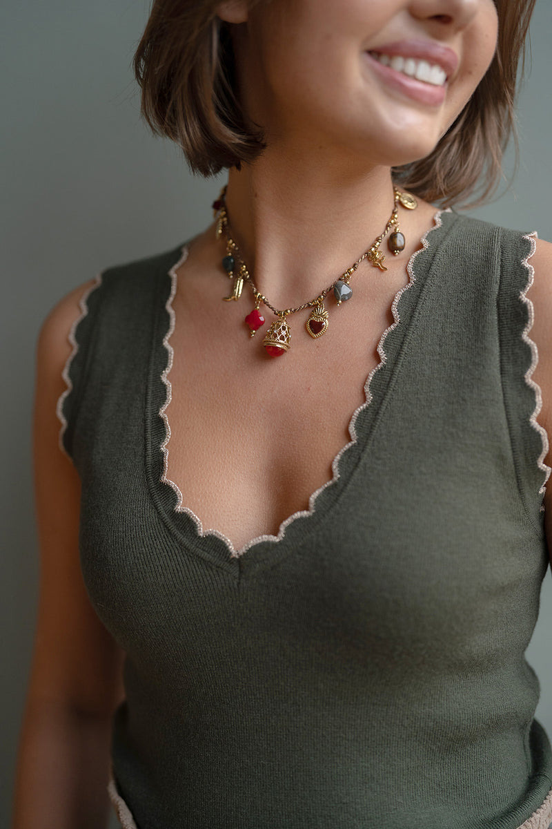 The Charmwell Collection: Red Pendant Necklace