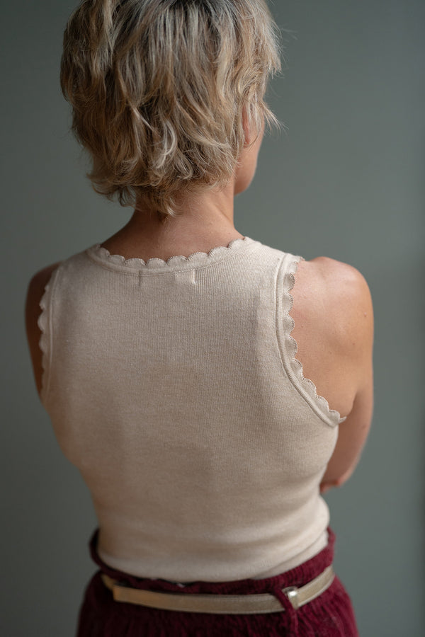 Alice Square Neck Vest (oatmeal)